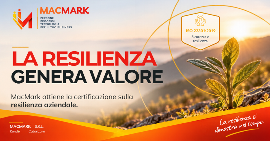 Macmark ottiene la certificazione UNI EN ISO 22301:2019